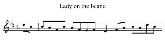 Lady on the Island - staff notation