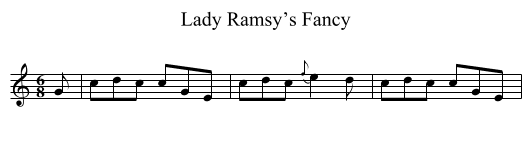 Lady Ramsy’s Fancy - staff notation