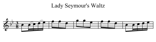 Lady Seymour's Waltz - staff notation