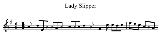 Lady Slipper - staff notation