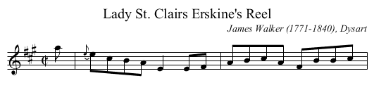 Lady St. Clairs Erskine's Reel - staff notation