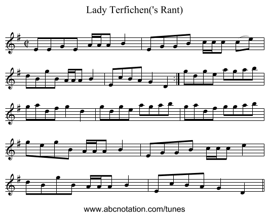 Lady Terfichen('s Rant) - staff notation