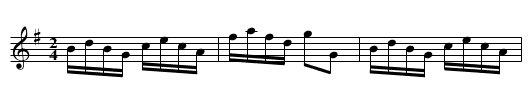 Lady Townsend's Fette de Camp - staff notation