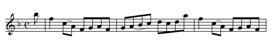 Lady Wallace [2] - staff notation