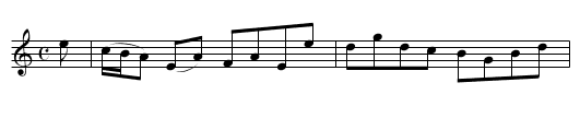 Lady Wallace's Reel - staff notation