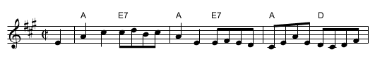 Lady Walpole's Reel  (A) - staff notation