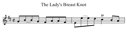 Lady's Breast Knot, The - staff notation