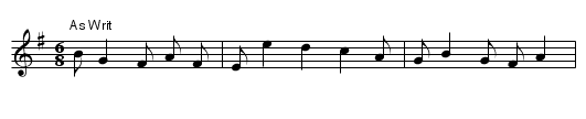 Ladys Breast Nott. JC.143 - staff notation