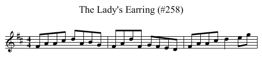 Lady's Earring (#258), The - staff notation