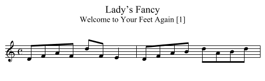 Lady’s Fancy - staff notation