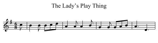 Lady’s Play Thing, The - staff notation