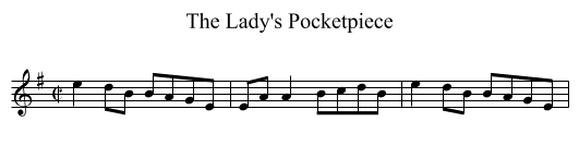 Lady's Pocketpiece, The - staff notation