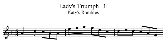 Lady's Triumph [3] - staff notation
