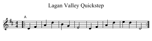Lagan Valley Quickstep - staff notation