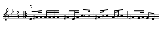 Laibediga Honga, a  - staff notation