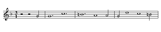 L'aie bien frique / J'ayme une dame / Galoise - staff notation