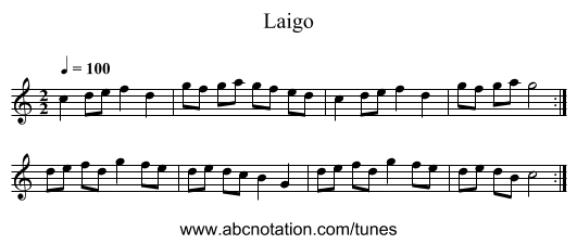Laigo - staff notation