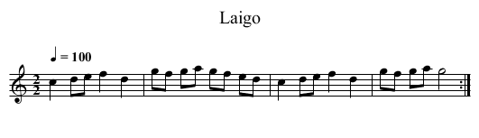 Laigo - staff notation