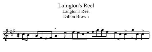 Laington's Reel - staff notation