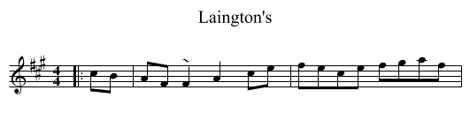 Laington's - staff notation