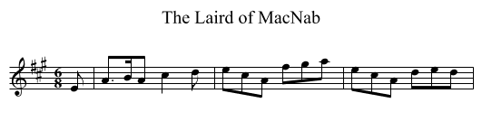 Laird of MacNab, The - staff notation