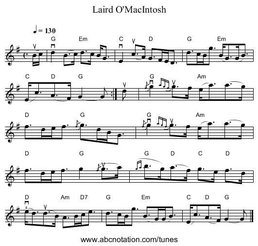 Laird O'MacIntosh - staff notation