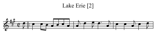 Lake Erie [2] - staff notation