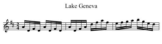 Lake Geneva - staff notation