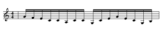 Lake on the Mountain - staff notation