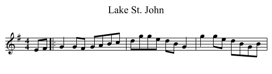 Lake St. John - staff notation