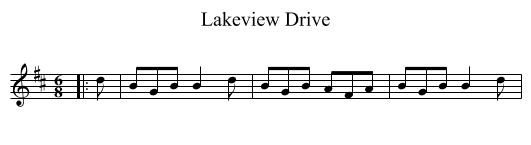 Lakeview Drive - staff notation
