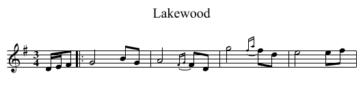 Lakewood - staff notation