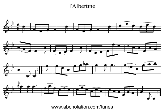 l'Albertine - staff notation