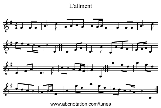 L'allment - staff notation