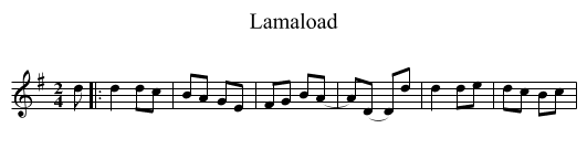 Lamaload - staff notation