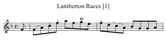 Lamberton Races [1] - staff notation
