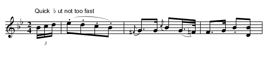 Lame Yellow Beggar, The - staff notation