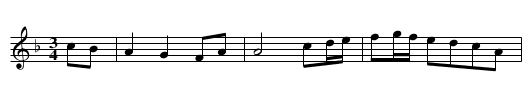 Lamentation of Sir Richard Cantillon - staff notation