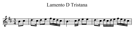 Lamento D Tristana - staff notation