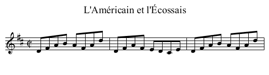 L'Américain et l'Écossais - staff notation