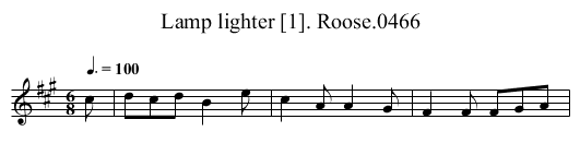 Lamp lighter [1]. Roose.0466 - staff notation