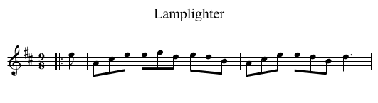 Lamplighter - staff notation