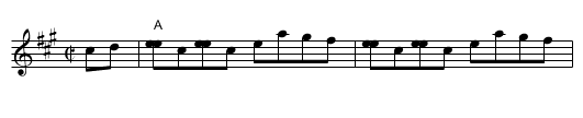 Lamplighter's Hornpipe - staff notation