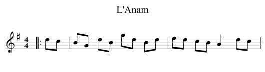 L'Anam - staff notation