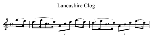 Lancashire Clog - staff notation