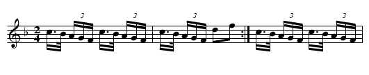 Lancashire Cross Morris - staff notation