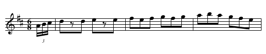 Lancers Oriental Figure 4 - staff notation