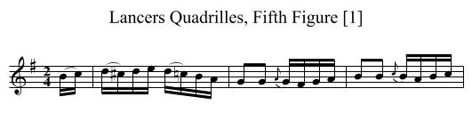 Lancers Quadrilles, Fifth Figure [1] - staff notation