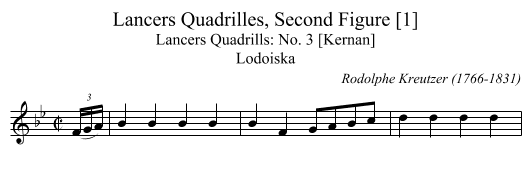 Lancers Quadrilles, Second Figure [1] - staff notation
