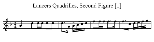 Lancers Quadrilles, Second Figure [1] - staff notation
